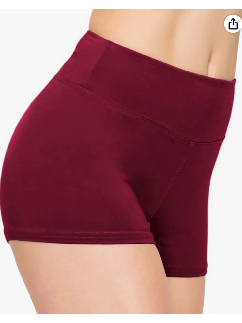 Always High-Waist Bike Shorts - Burgundy
